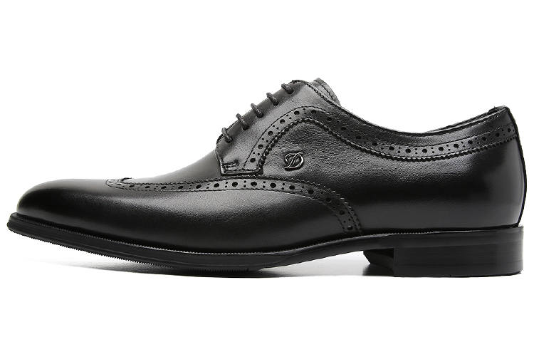 S.T.Dupont S. T.DUPONT Top Grain Cow Leather Dress Shoes Men's Black