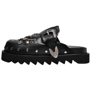 Toga Pulla Rubber Sole Closed Toe Slippers Women's Black