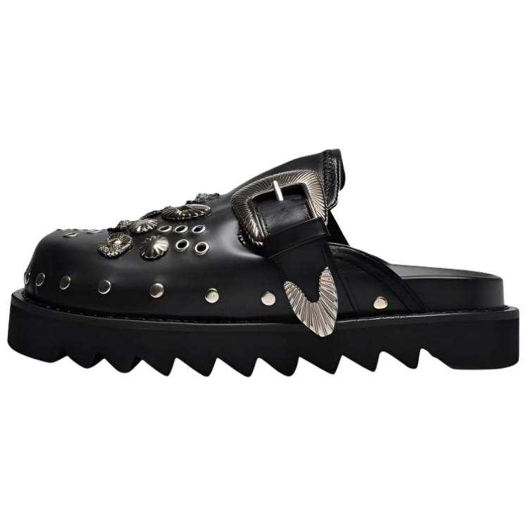 Toga Pulla Toga Pulla Rubber Sole Closed Toe Slippers Women's Black