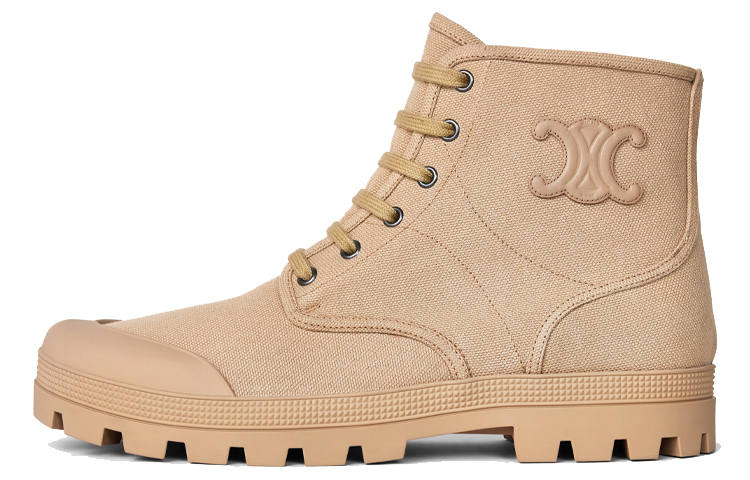 CELINE CELINE Mesh Ankle Boots Men's Light Brown