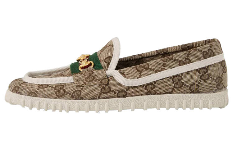 GUCCI Horsebit Flat Shoes Casual Shoes Women's Ebony