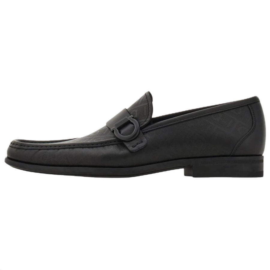 FERRAGAMO Gancini Casual Shoes Men's Black