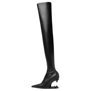 GCDS Morso 110mm Leather Knee-length Boots