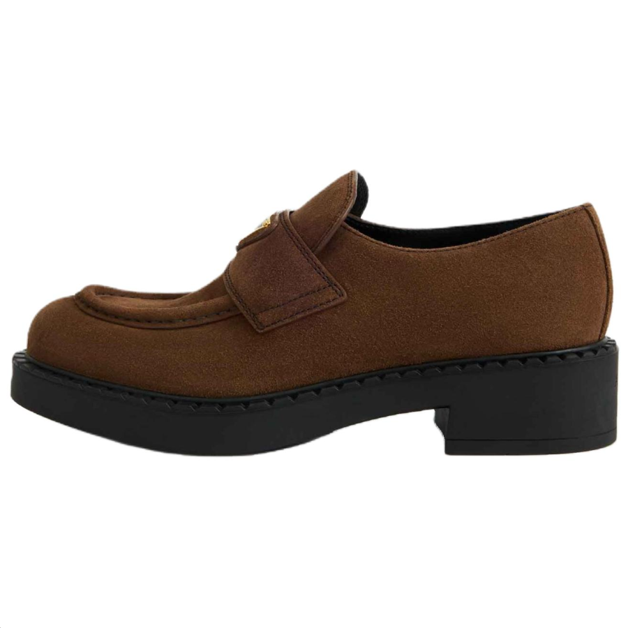 PRADA PRADA Loafers 5CM Women's Cocoa Brown