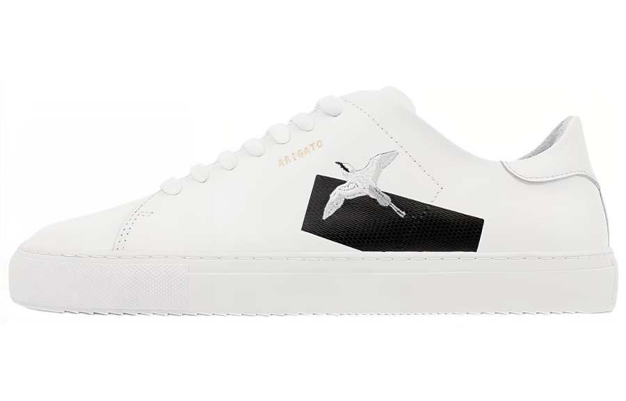 Axel Arigato Clean 90 Tape Bird Leather Low top Stylish Skateboarding Shoes Men's White Black