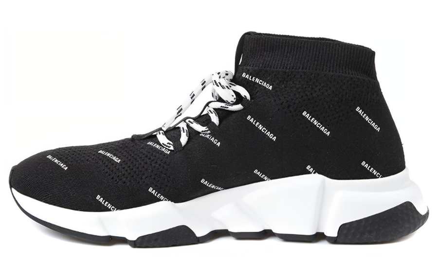 Balenciaga Speed Lace Up All Over Print Black