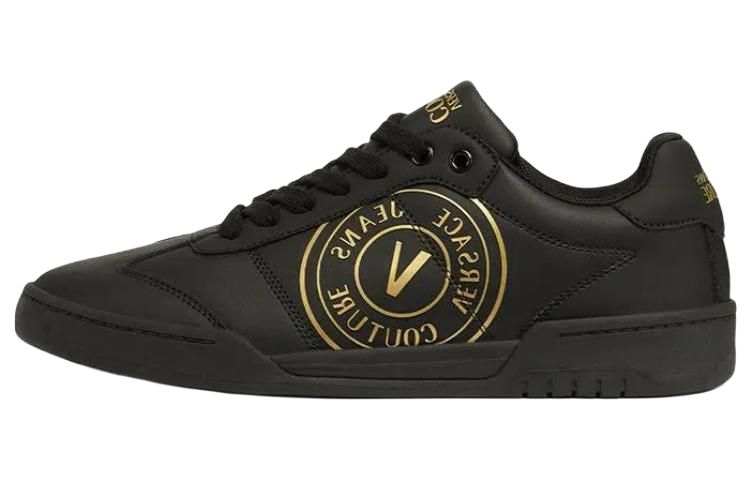 VERSACE JEANS Couture Logo-print Leather Sneakers
