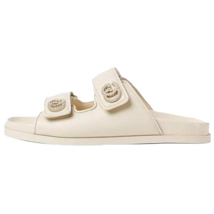 GUCCI Slide Slippers Women's Ivory White