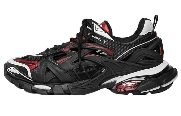 Balenciaga Track 2.0 Low top Chunky Sneakers Men's Black Red