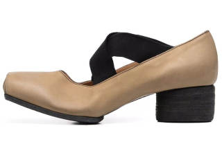 UMA WANG Square-toe Leather Ballerina Shoes