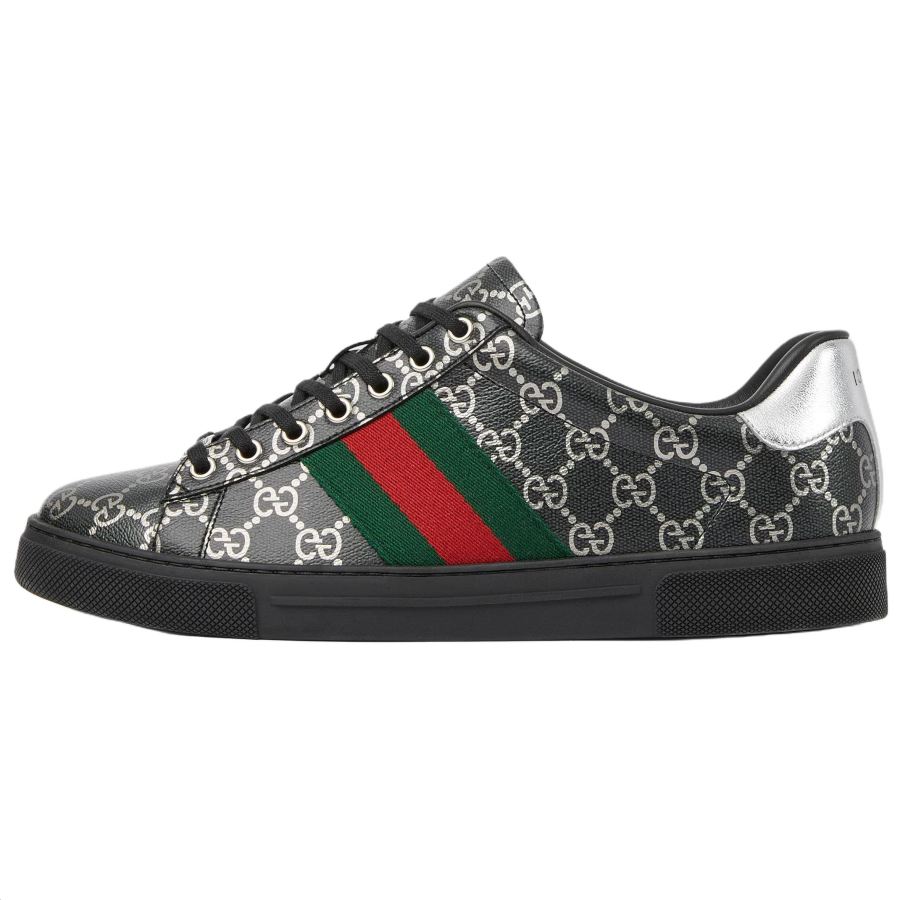 GUCCI ACE GG Low top Skate Shoes 0.5cm Men's Black