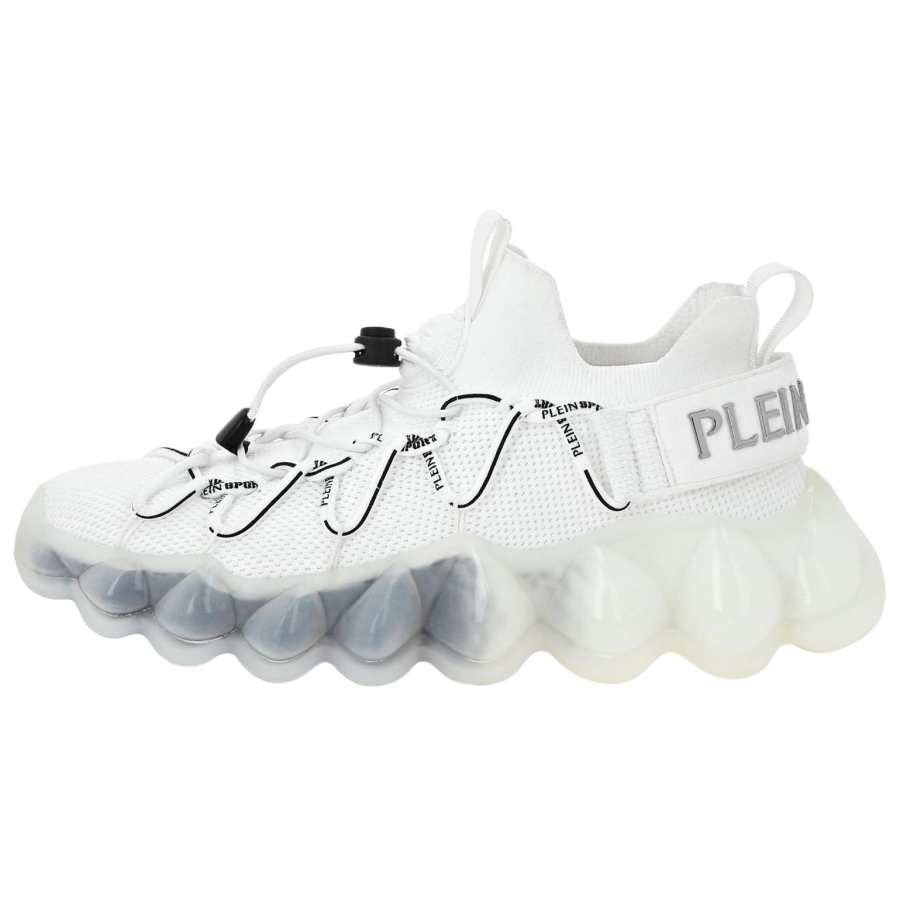 PLEIN SPORT Cushioning Lightweight Cushioning Lightweight Low top Casual Shoes Unisex White