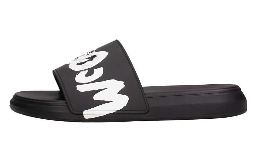 Alexander McQueen Graffiti Logo Slides Women's