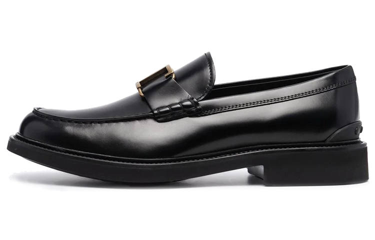 TOD'S T Timeless Logo Plaque Loafers