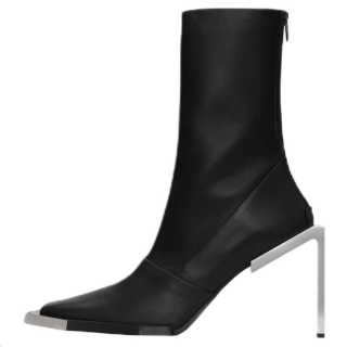 HELIOT EMIL Calfskin Ankle Boots 10cm Women's Black