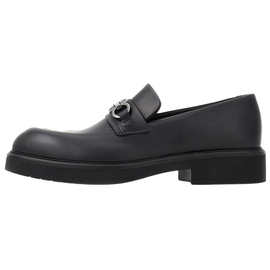 Ferragamo Ferragamo Gancini Loafers Men's Black