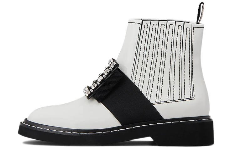 Roger Vivier Viv' Rangers Ankle Boots Women's White