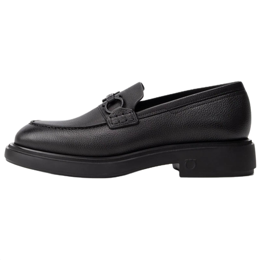 Ferragamo FERRAGAMO Gancini Loafers Men's Black