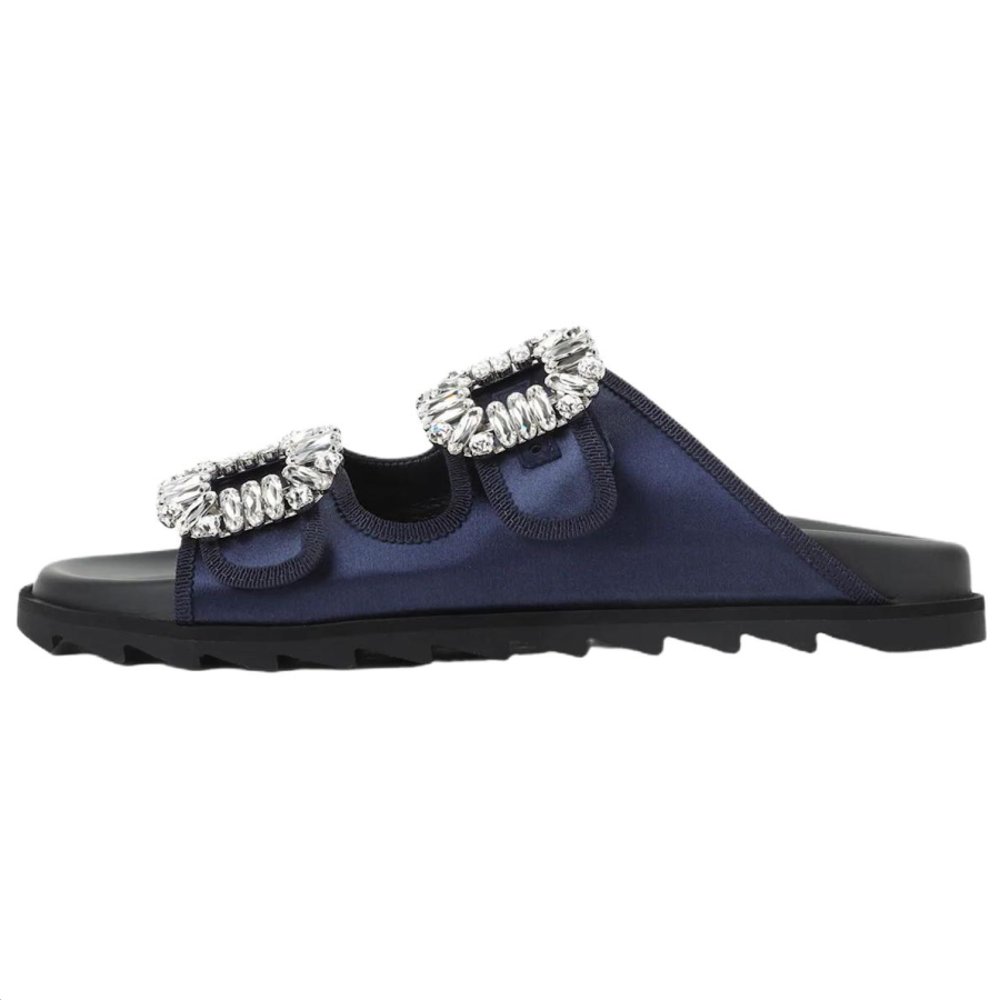 Roger Vivier Slidy Viv' Slide Slippers Women's Navy Blue