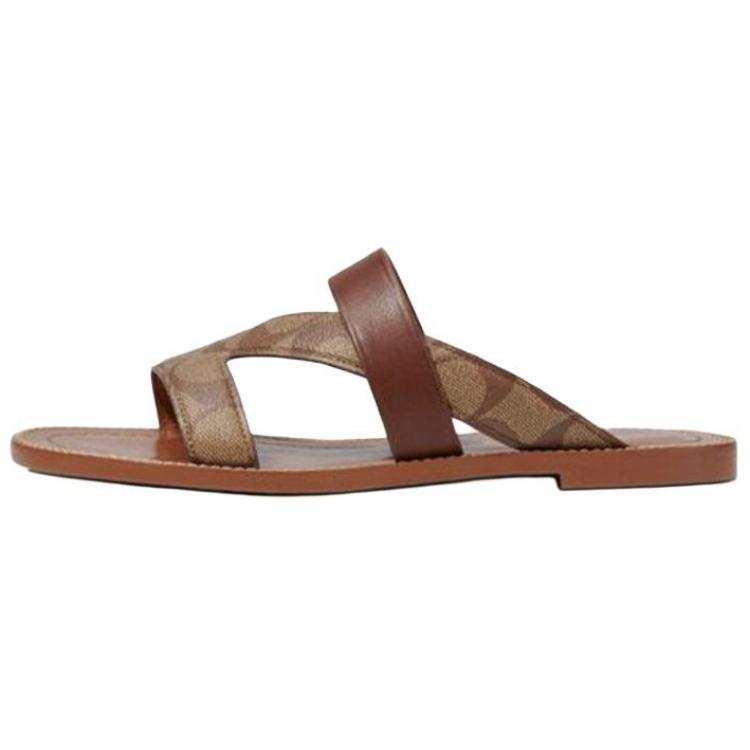 COACH Harlan Antibacterial Slide Slippers Women's Brown