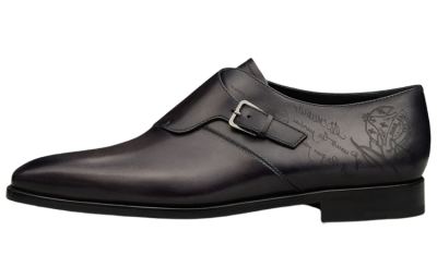 BERLUTI Demesure Scritto Leather Casual Shoes Men's Black