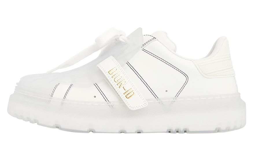 DIOR ID Shell Shoes Leather Low top Stylish Skateboarding Shoes Women's White