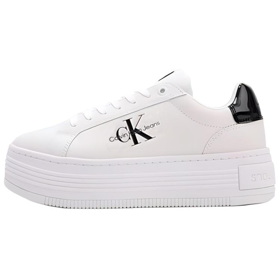 CKJ CALVIN KLEIN JEANS Calvin Klein Jeans Embossed-logo Leather Sneakers