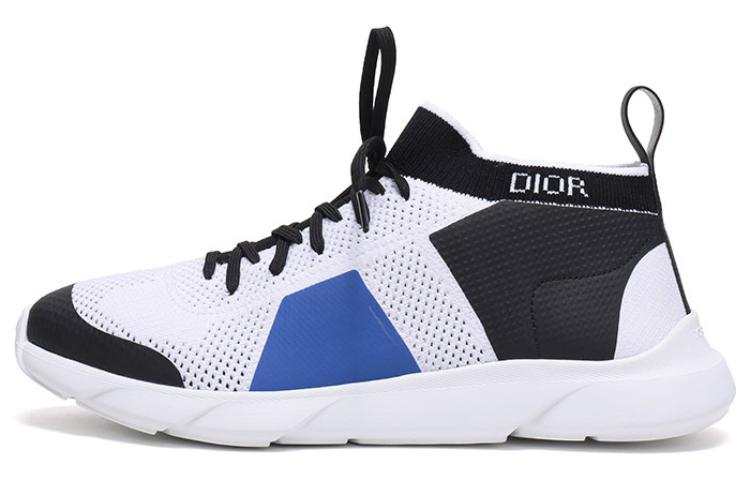 DIOR Mid top Casual Shoes Men's White Blue Black