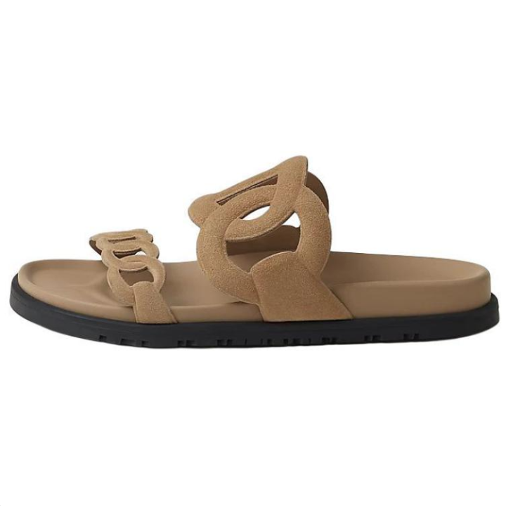 HERMES HERMES Extra Slide Slippers Women's Umber
