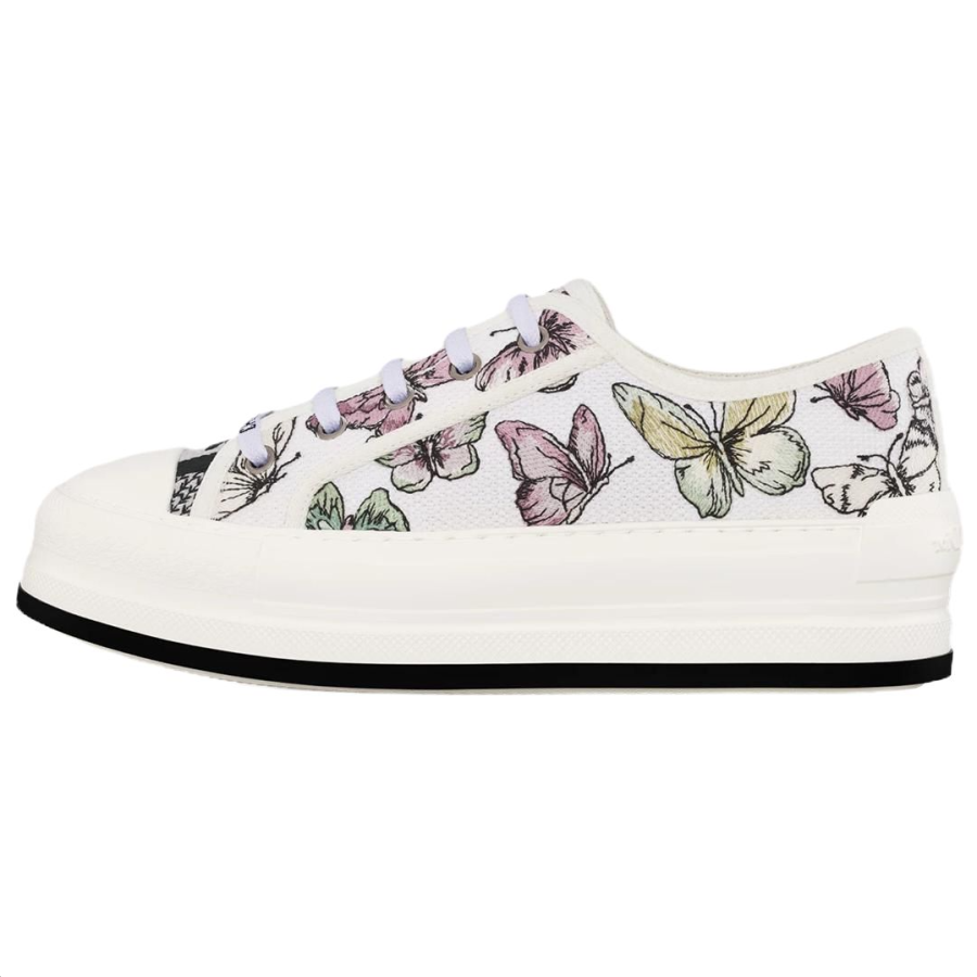 DIOR Walk'n'Dior Low top Canvas Shoes Women's White Purple