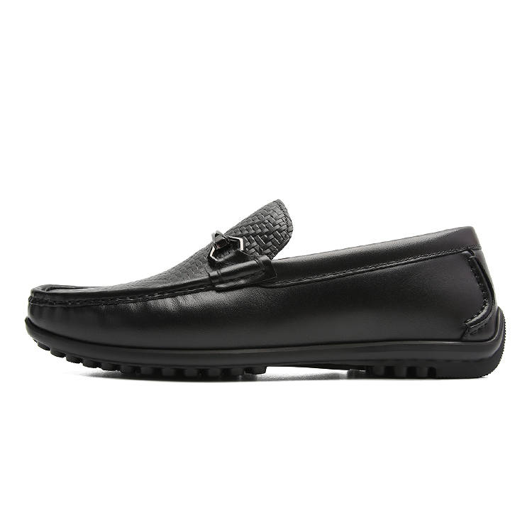 S.T.Dupont S. T.DUPONT Cow Leather Loafers Men's Black