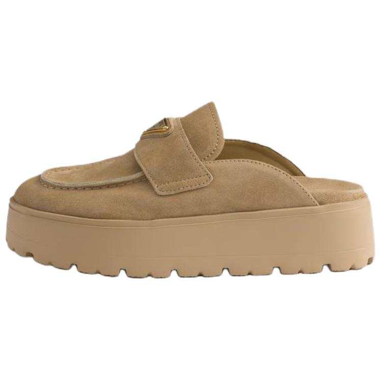 PRADA PRADA Closed Toe Slippers Women's Umber