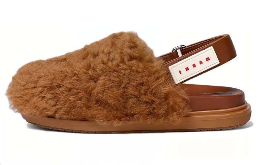MARNI MARNI Logo Patch Slingback Sandals Women's