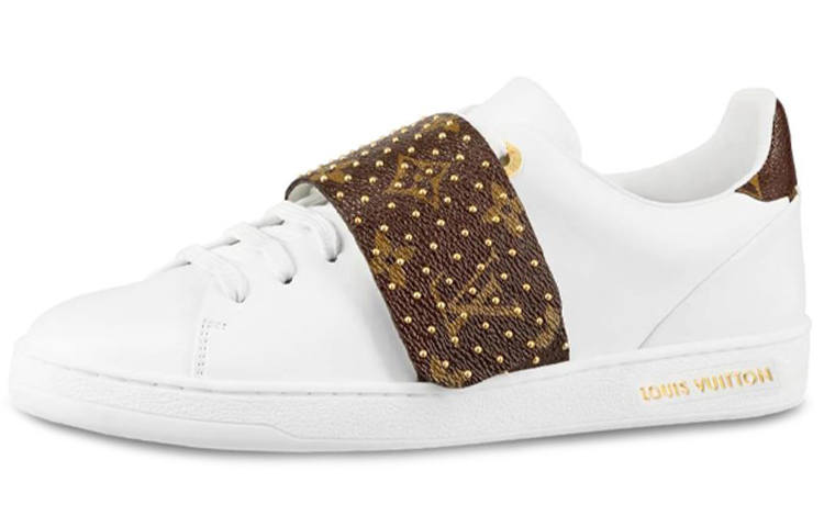 LOUIS VUITTON Lv Frontrow Sports Shoes White/Brown Women's