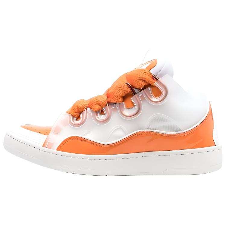 Lanvin Curb Skateboard Shoes Women's White Orange