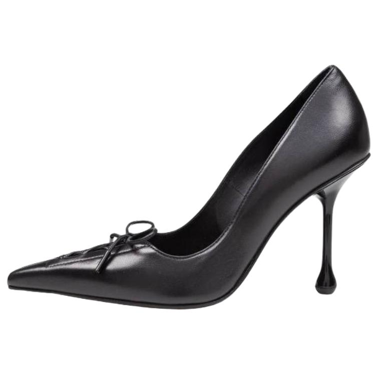Jimmy Choo Scarlett Leather Slim Heel High Heels 9.5cm Women's Black