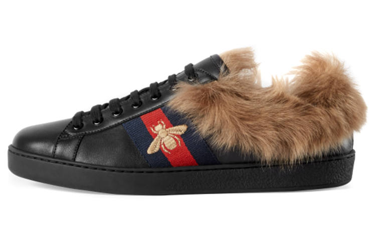GUCCI Gucci Ace Wool Embroidered 'Bee - Black'