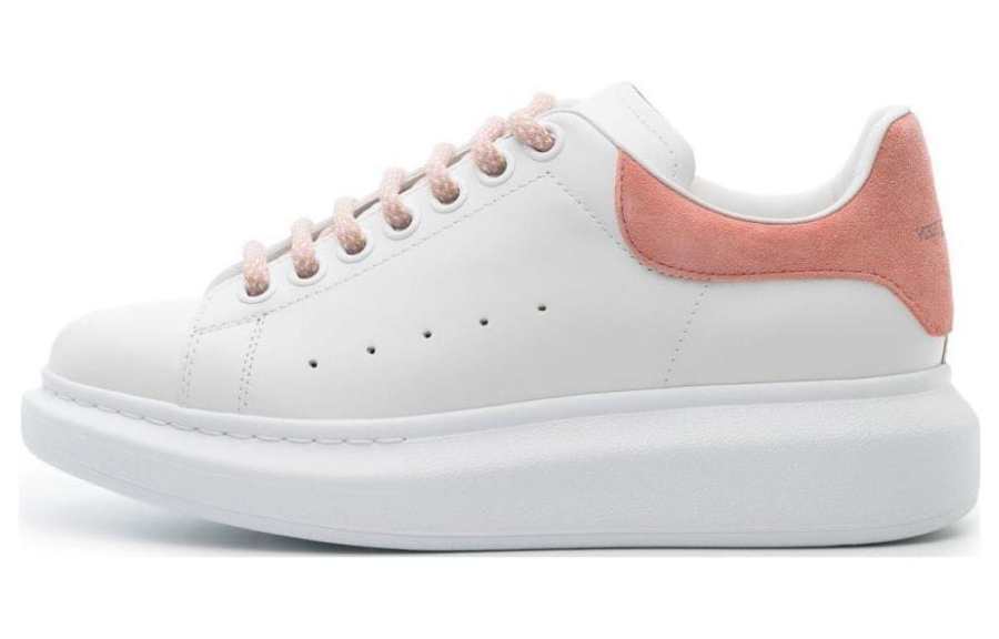 Alexander McQueen Low top Skateboard Shoes Women's White & Light Pink