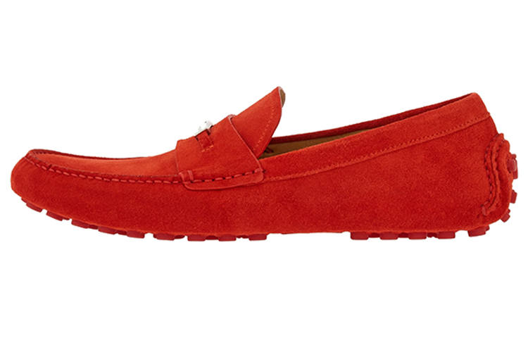 Ferragamo FERRAGAMO Penny Slip on Loafers Men's Red