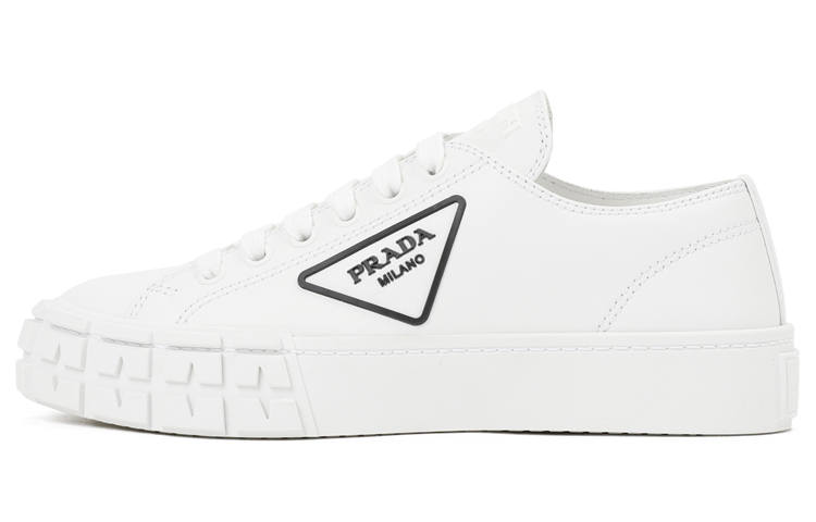 PRADA PRADA Downtown Brushed Leather Sneakers 'White' Women's