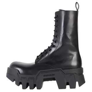 Balenciaga Bulldozer Lace Up Boot 'Black Vegetal Calfskin' Women's