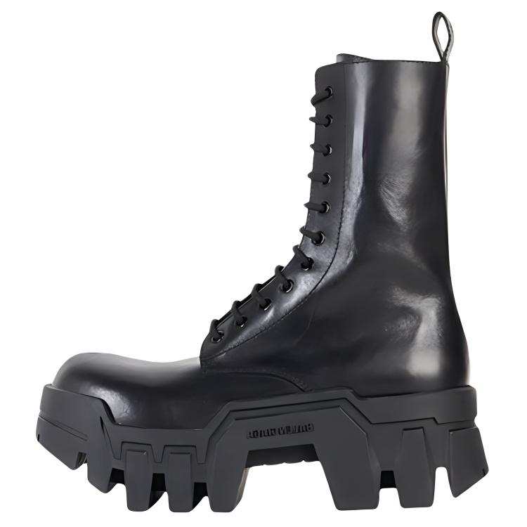 Balenciaga Balenciaga Bulldozer Lace Up Boot 'Black Vegetal Calfskin' Women's