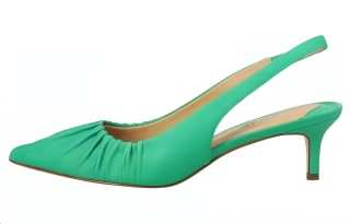 LAUREN RALPH LAUREN Leather Slim Heel High Heels 5.5cm Women's Green