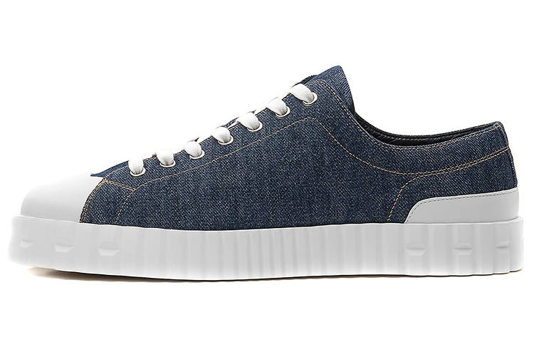 HERMES CROSS Denim Low top Stylish Skateboarding Shoes Men's Blue