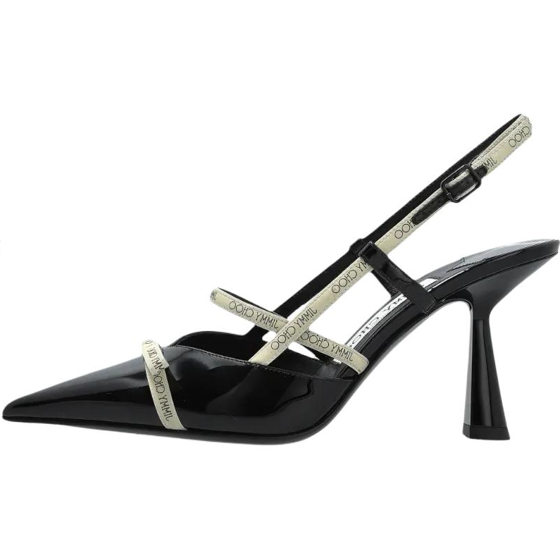 Jimmy Choo Danica Patent Leather Slim Heel High Heels 8.5cm Women's Black