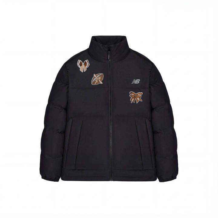 New Balance New Balance Down Jackets Unisex Black Stand Collar Thickened Puffer Jacket
