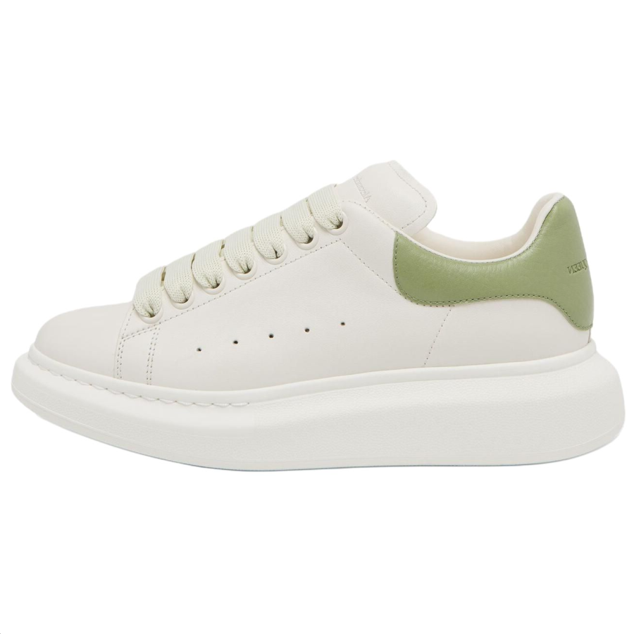 Alexander McQueen Oversized Sneaker Leather Low top Casual Shoes Women's Green
