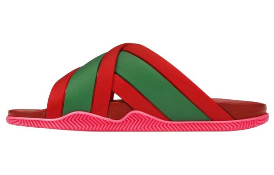 GUCCI Slip on Slide Slippers Women's Red