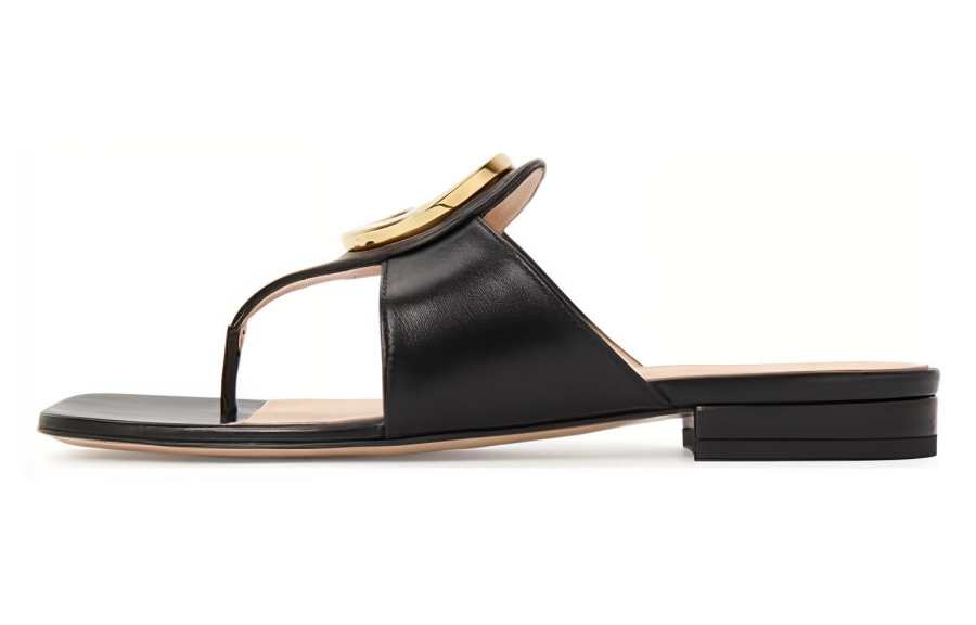 GUCCI Blondie Flip Flops Women's Black