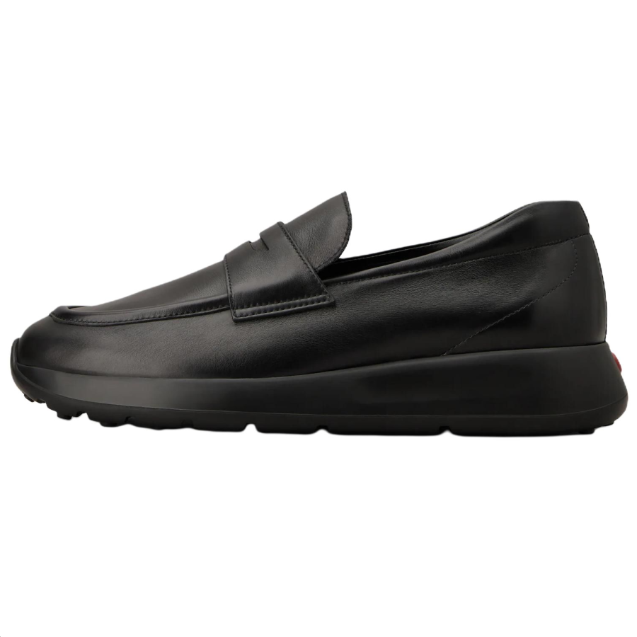 TOD'S Red Dot Calfskin Casual Shoes Men's Black
